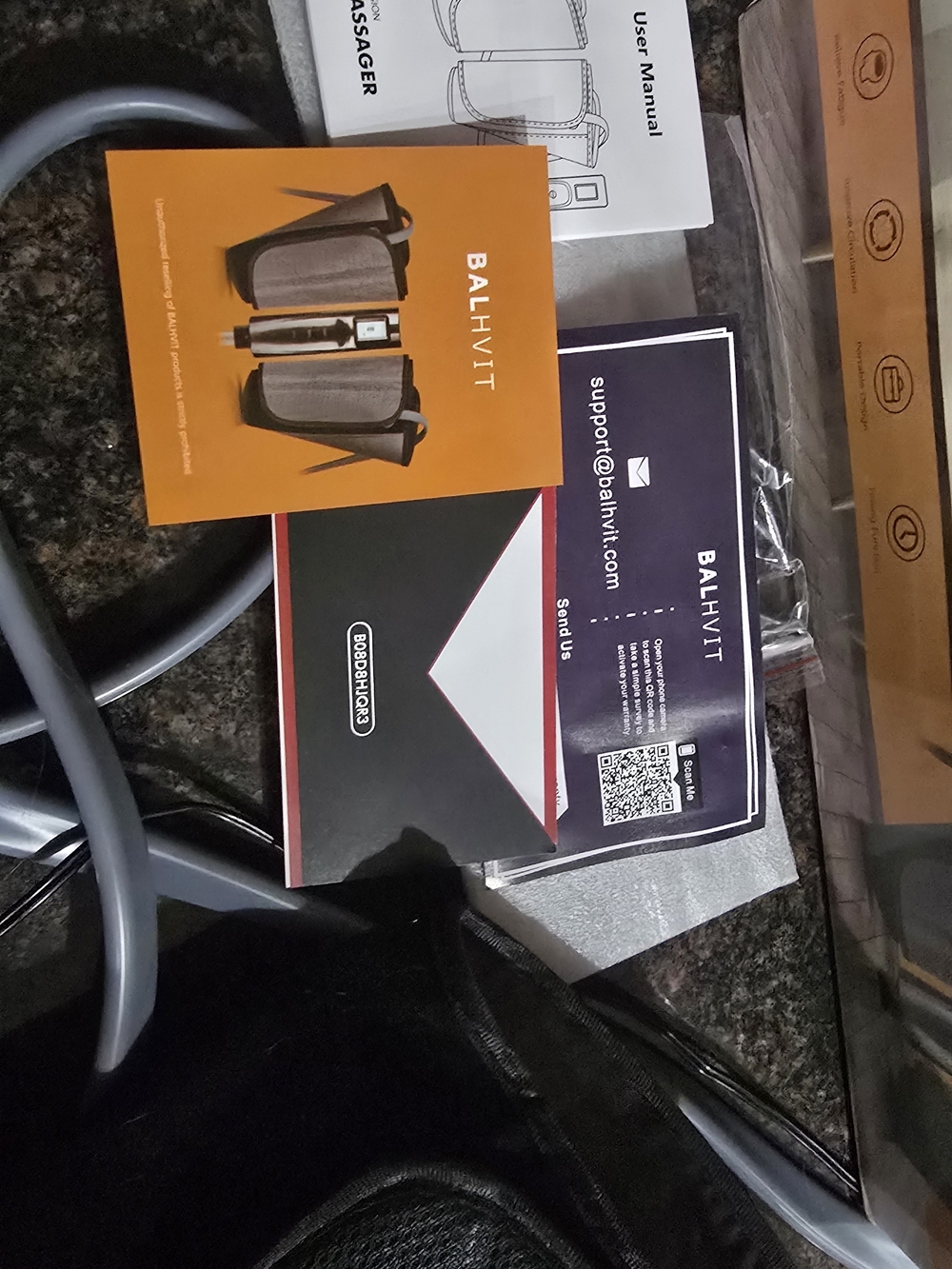 Gray Compression Leg Massager with Remote Control - Picture 4 of 6